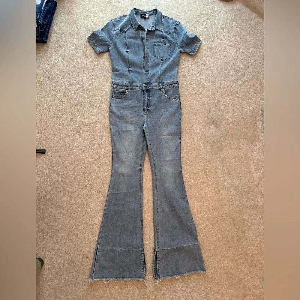 Women’s SER.O.YA Denim Jumpsuit Flare Leg XXL